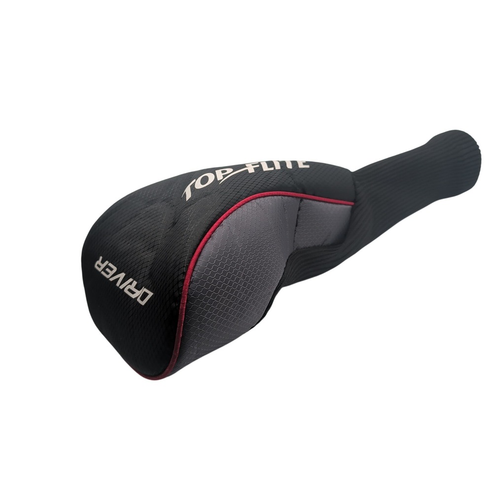 Top Flite Headcover Black Gray Red Driver Golf Club Protector Sock